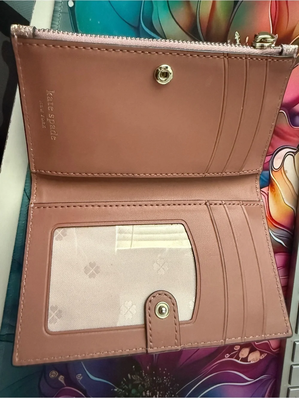 Kate Spade Bifold Wallet - Rose Gold